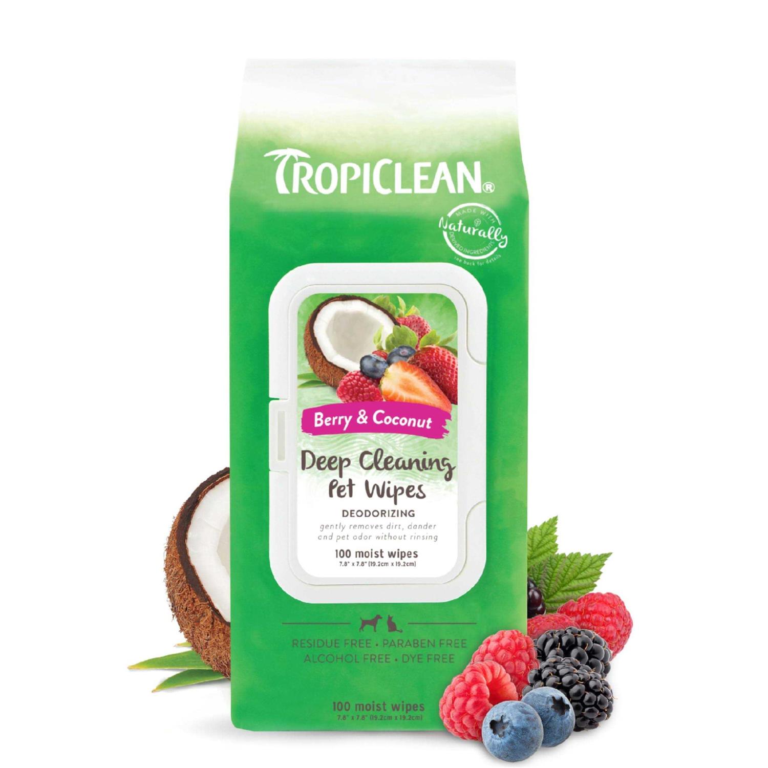 Tropiclean Deep Cleaning Wipes - Pet Supplies online store