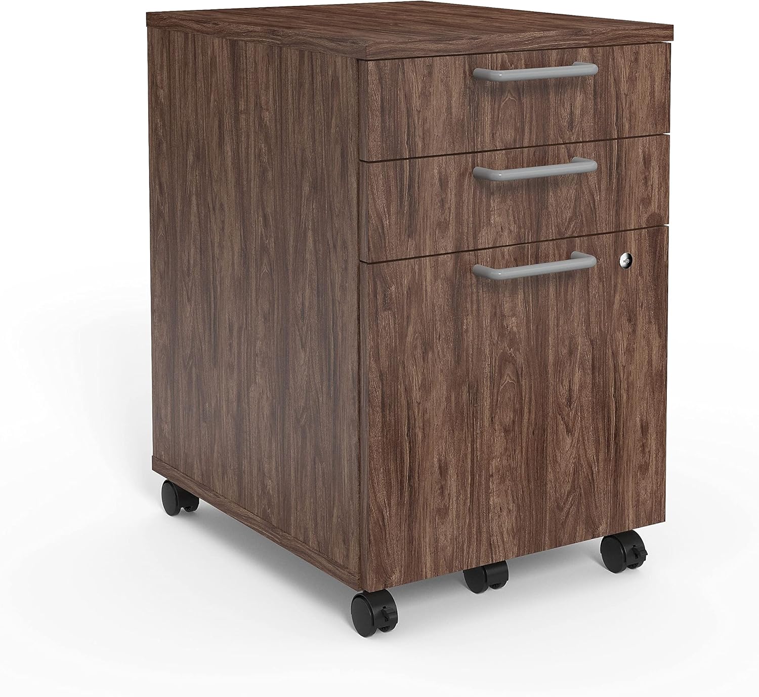 Union & Scale Essentials 3-Drawer Vertical File Cabinet, Mobile/Pedestal, Letter/Legal, Espresso, 21-inch, 2/Pack (UN56981-CCVS)