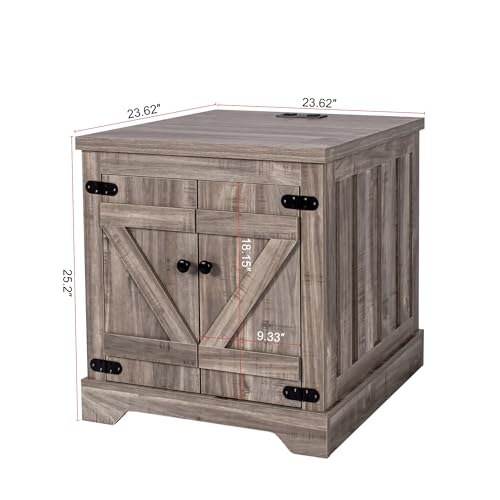 MINCETA End Tables with Charging Station,25