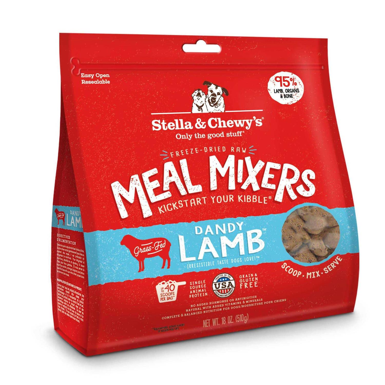 Stella & Chewy's Freeze Dried Dandy Lamb Meal Mixers Dog Food - Pet Supplies online store