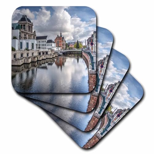 Set of 8 Ceramic Tile Coasters - Waterfront at Vleeshuistragel Places