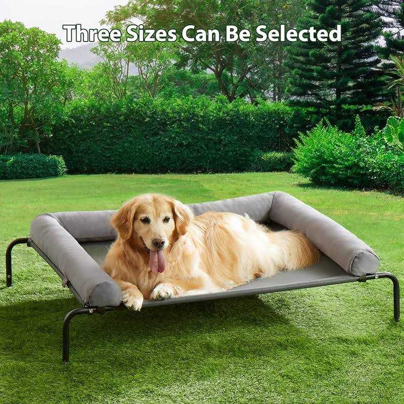 RRPETHOME Large Elevated Cooling Dog Bed,Raised Dog Cots Beds for Large Dogs,Outdoor Dog Bed for Large Dogs,Chew Proof Portable Cooling Pet Cot - Pet Supplies online store