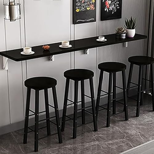 Folding Wall Mounted Table, Wooden Wall Kitchen Table & Dining Table Desk,Narrow Long Wall Table Fold Down,Floating Wall Mounted Desk,Bar Tables,Workbench,for Home Bar Office Laundry