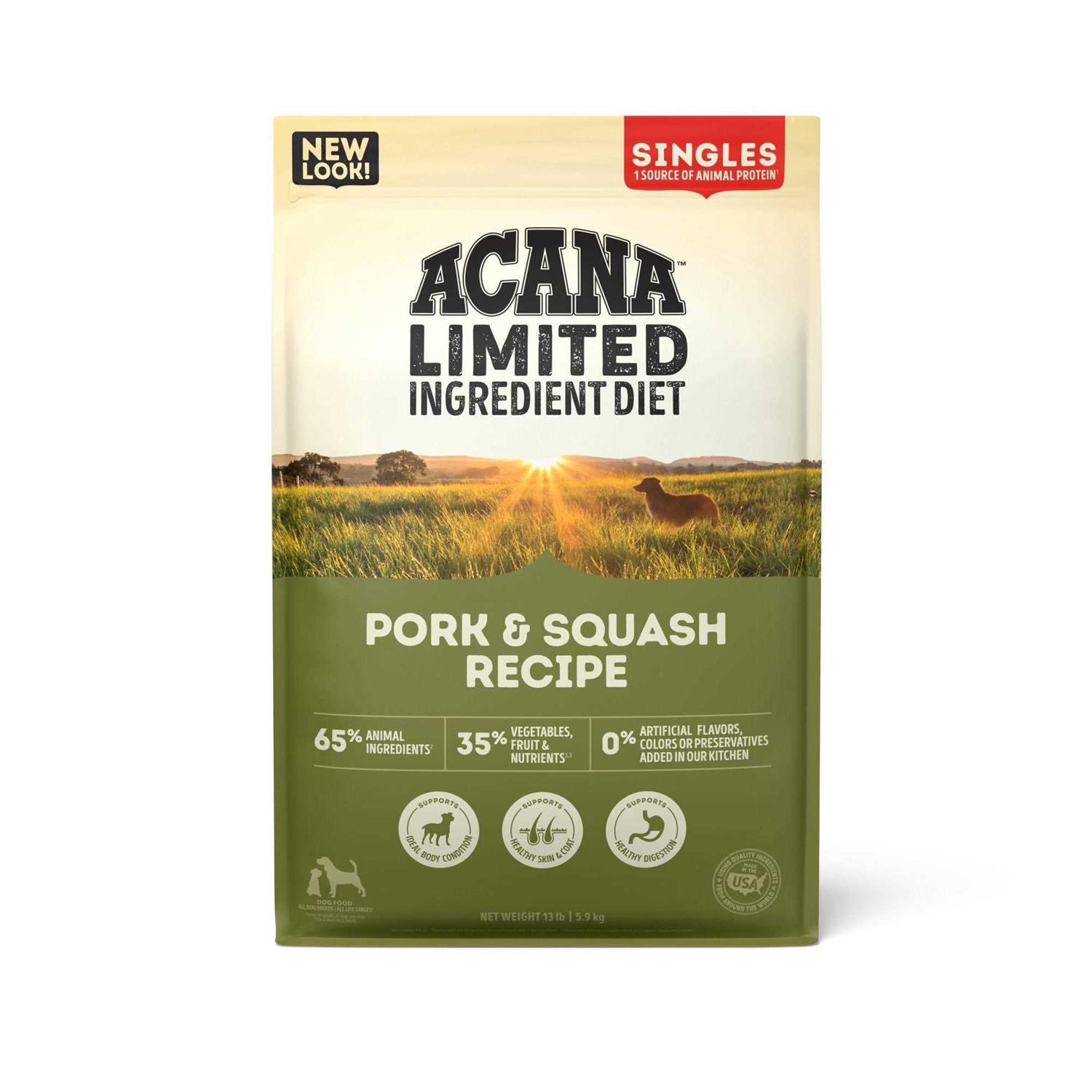 Acana Singles Pork Squash Dry Dog Food - Pet Supplies online store
