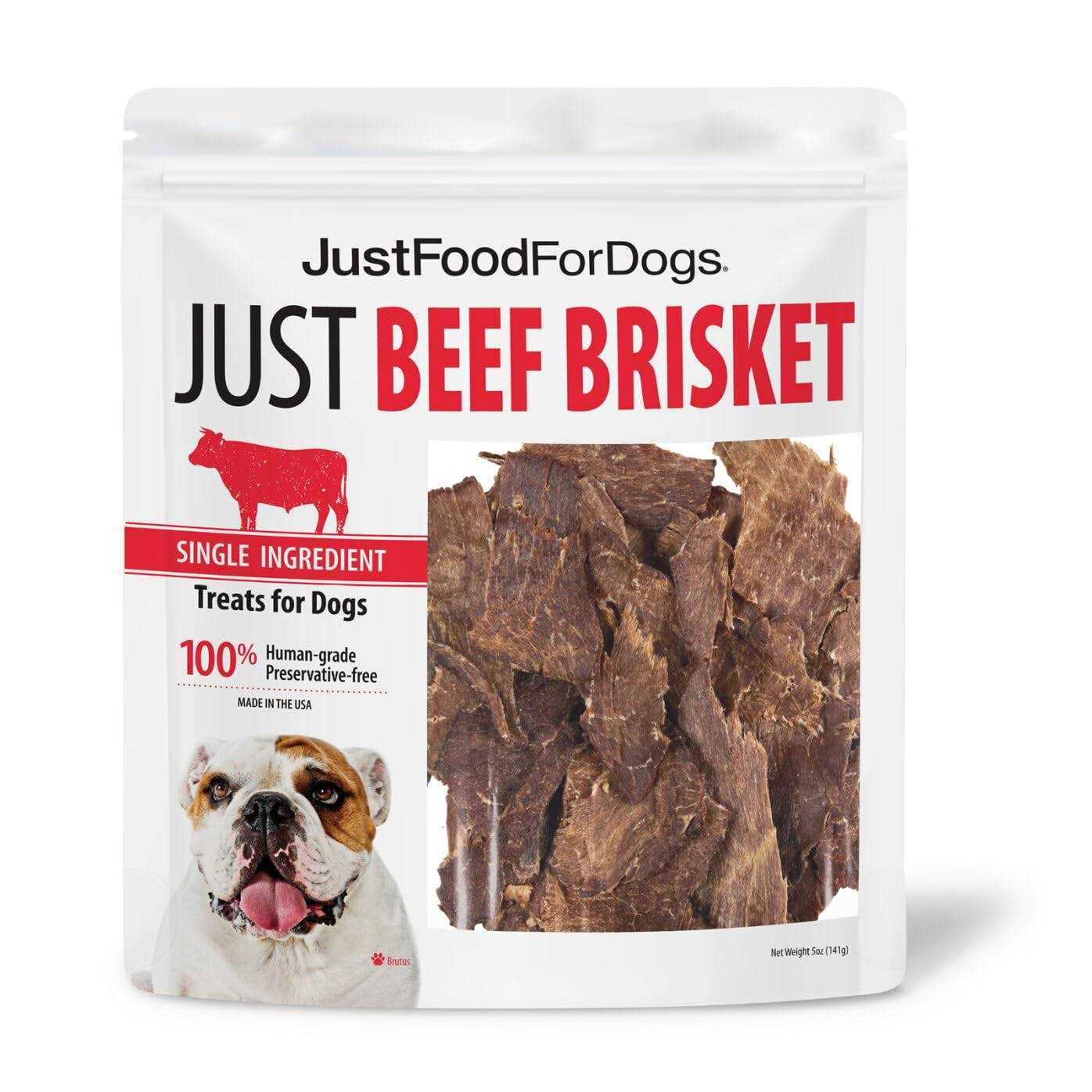 JustFoodForDogs Beef Brisket Dog Treats Single Ingredient - Pet Supplies online store