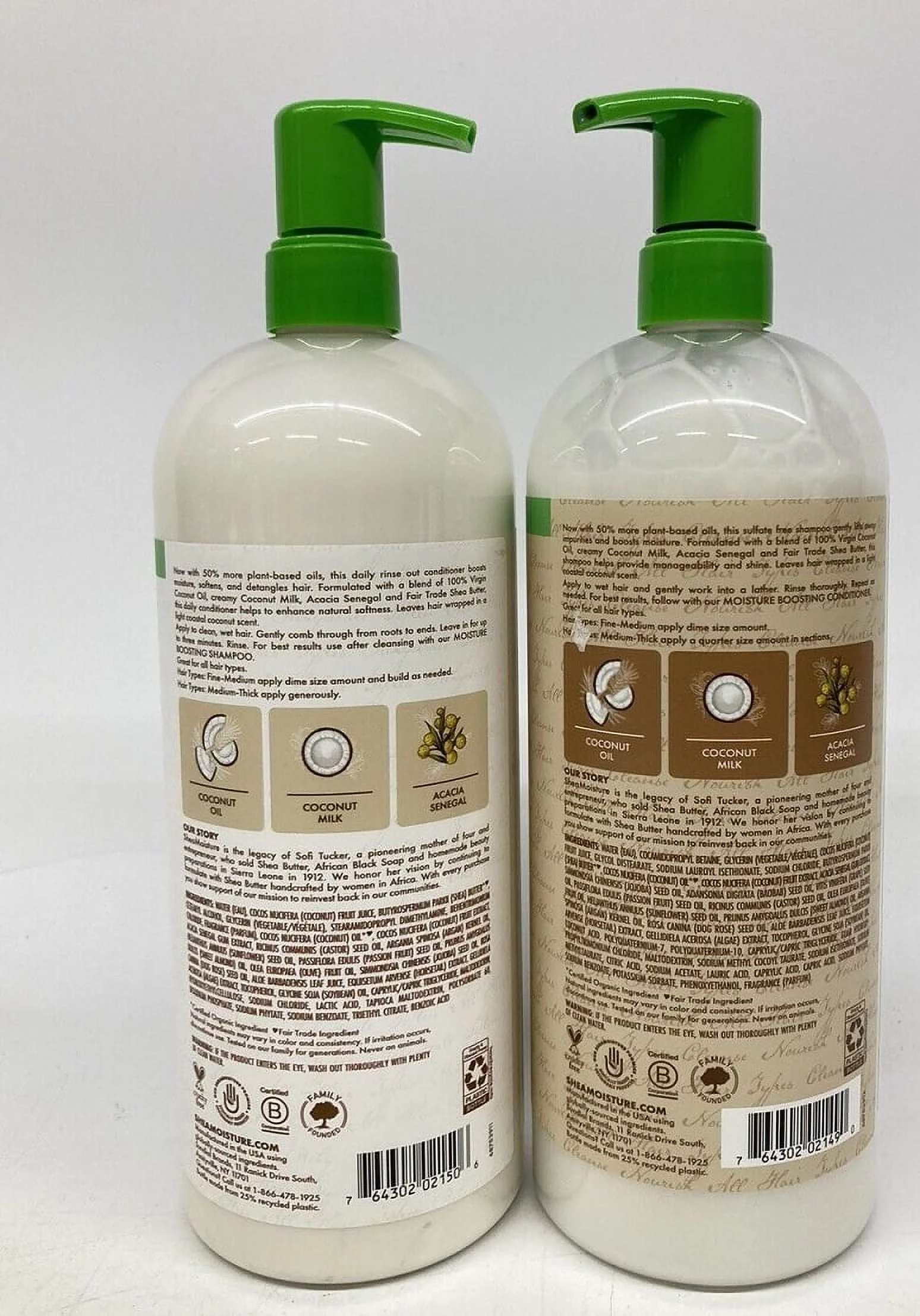 Shea Moisture Boosting Shampoo And Conditioner Natural Infusion, 34 Fl Oz Each