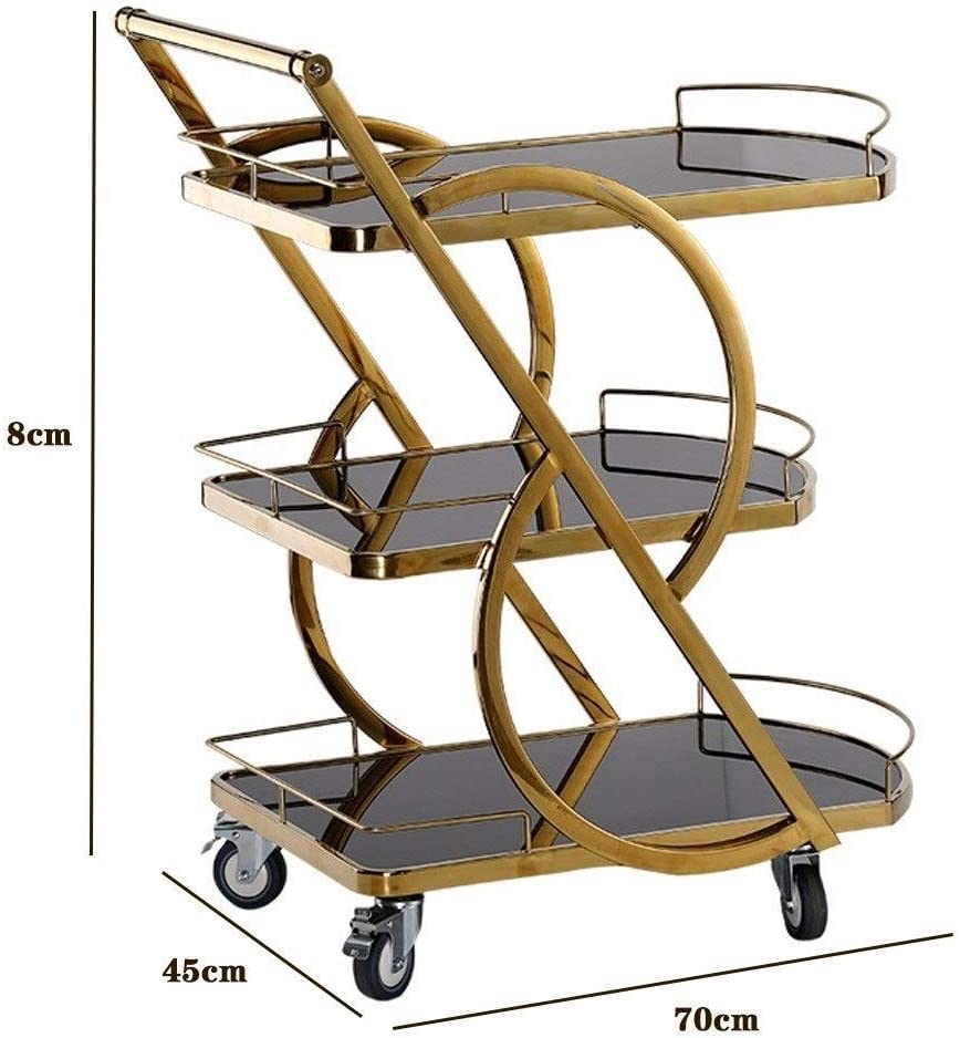 Hotels Creative Restaurant, Beauty Trolley Bar Cart Drinks Food Serving Trolleys Wine Rack Drinks Cabinet Outdoor Hostess Drinks Trolley Tempered Glass Table Top
