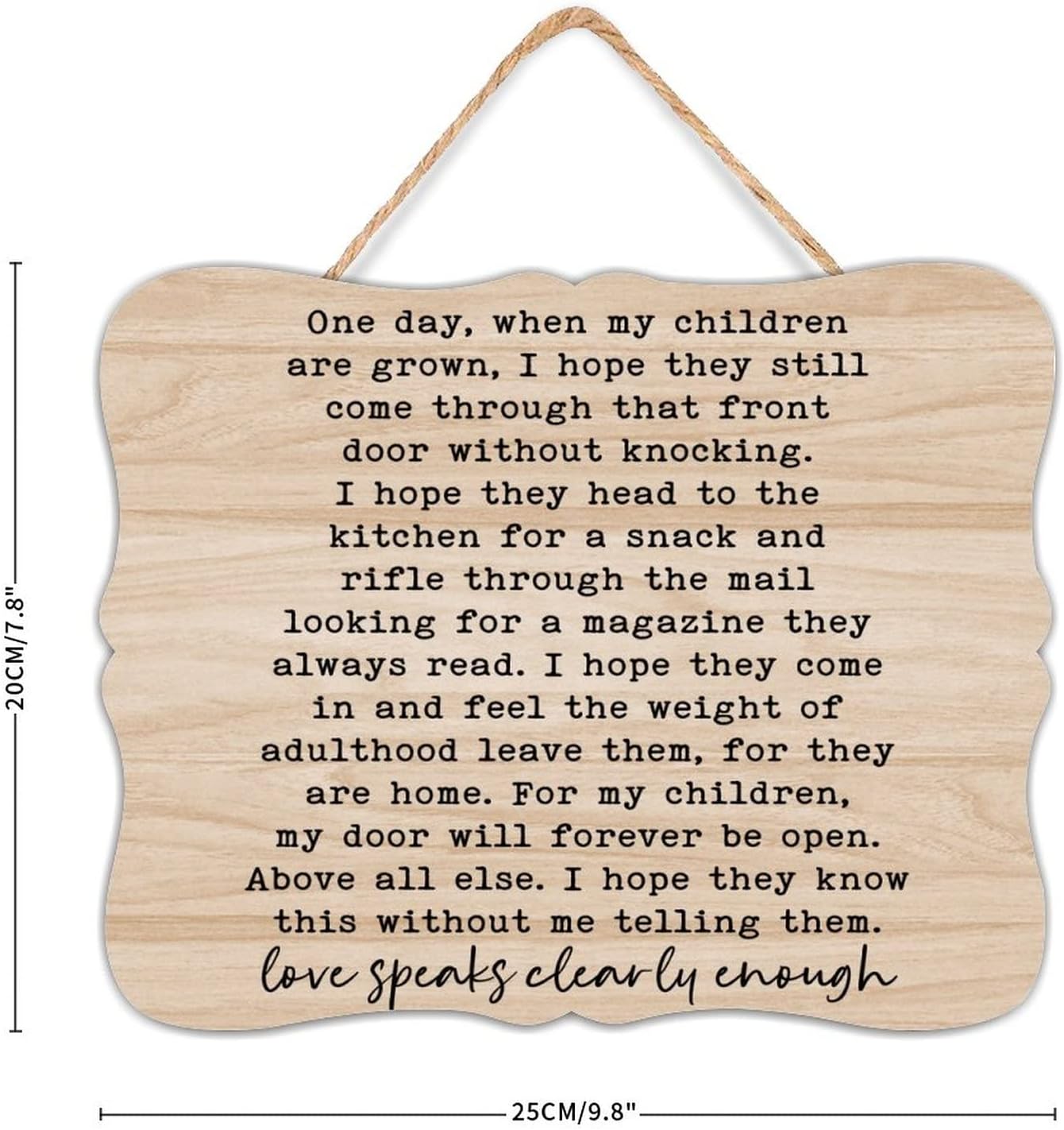 One Day When My Children are Grown Parents Funny Coffee Bar Sign Kitchen Pantry Office Cubicle Decor Modern Farmhouse Hanging Signs Wood Wall Art Home Decorations 8x10in