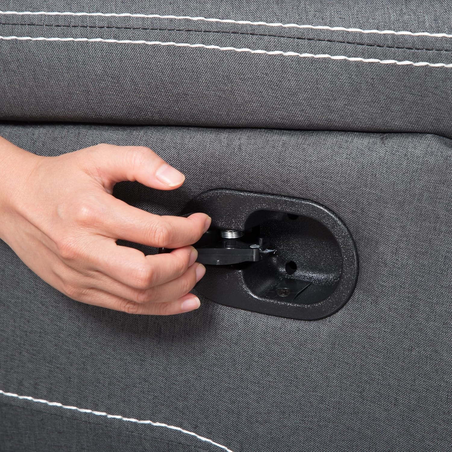 109.4'' L-Shaped Breathable Manual Reclining Sectional Sofa Sets for Living Room and Bedroom, Gray