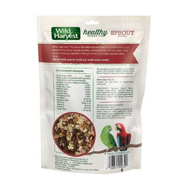 Wild Harvest Healthy Benefits Sprout Blend Bird Treats - Pet Supplies online store
