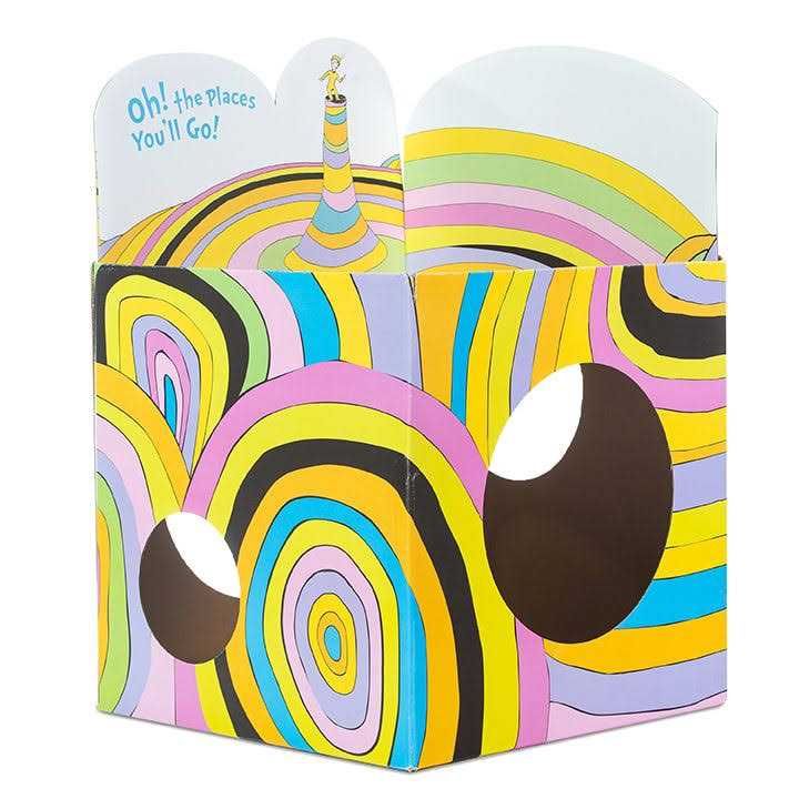 Dr. Seuss Oh The Places You'll Go Print Cat Scratcher House - Pet Supplies online store