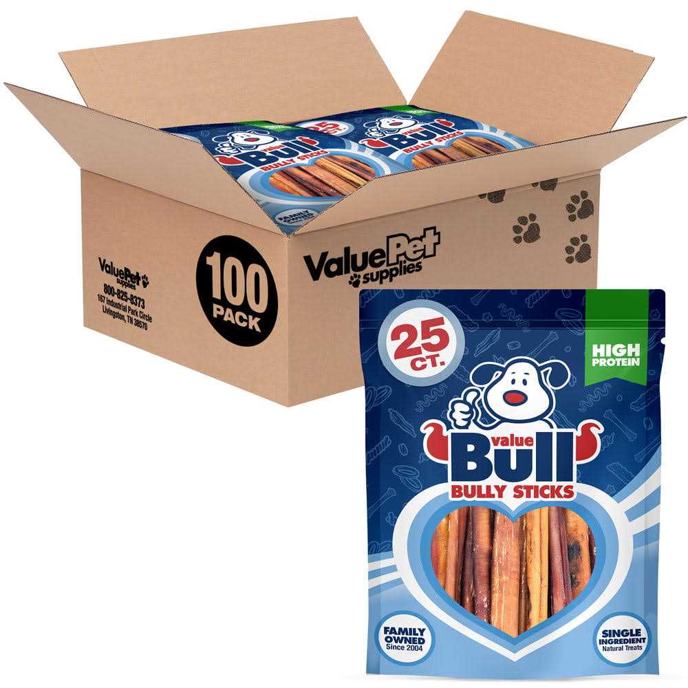 ValueBull Bully Sticks for Dogs 6 inch - Pet Supplies online store
