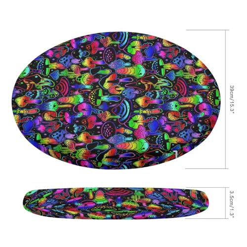 Round Seat Cushions Chair Pad Flexible Seating Black and White Dinosaur Skull Skeleton for in-Home Distance Learning, Office, Garden, Car