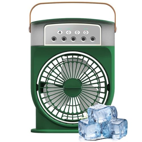 Ice Cube Fan Air Cooler, IceCube Fan, Airfrost Air Cooler Fan, Desk Air Conditioner Fan with 3 Wind Speeds, Portable Misting Fan, Aqua Freeze Cooling Fan, Polarlux Air Cooler(Purple)