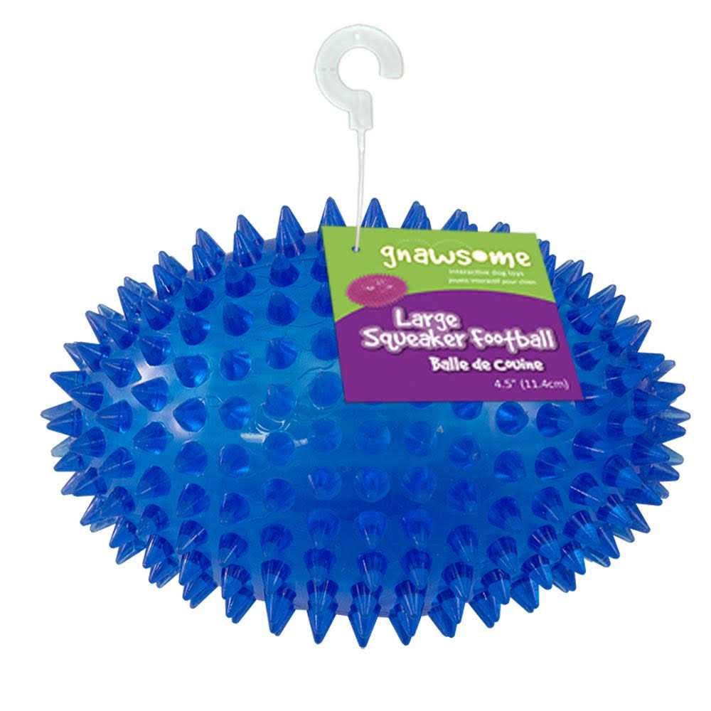 Gnawsome 4.5” Spiky Squeaker Football Dog Toy Large, Cleans Teeth and Promotes Good Dental and Gum Health for Your Pet - Pet Supplies online store
