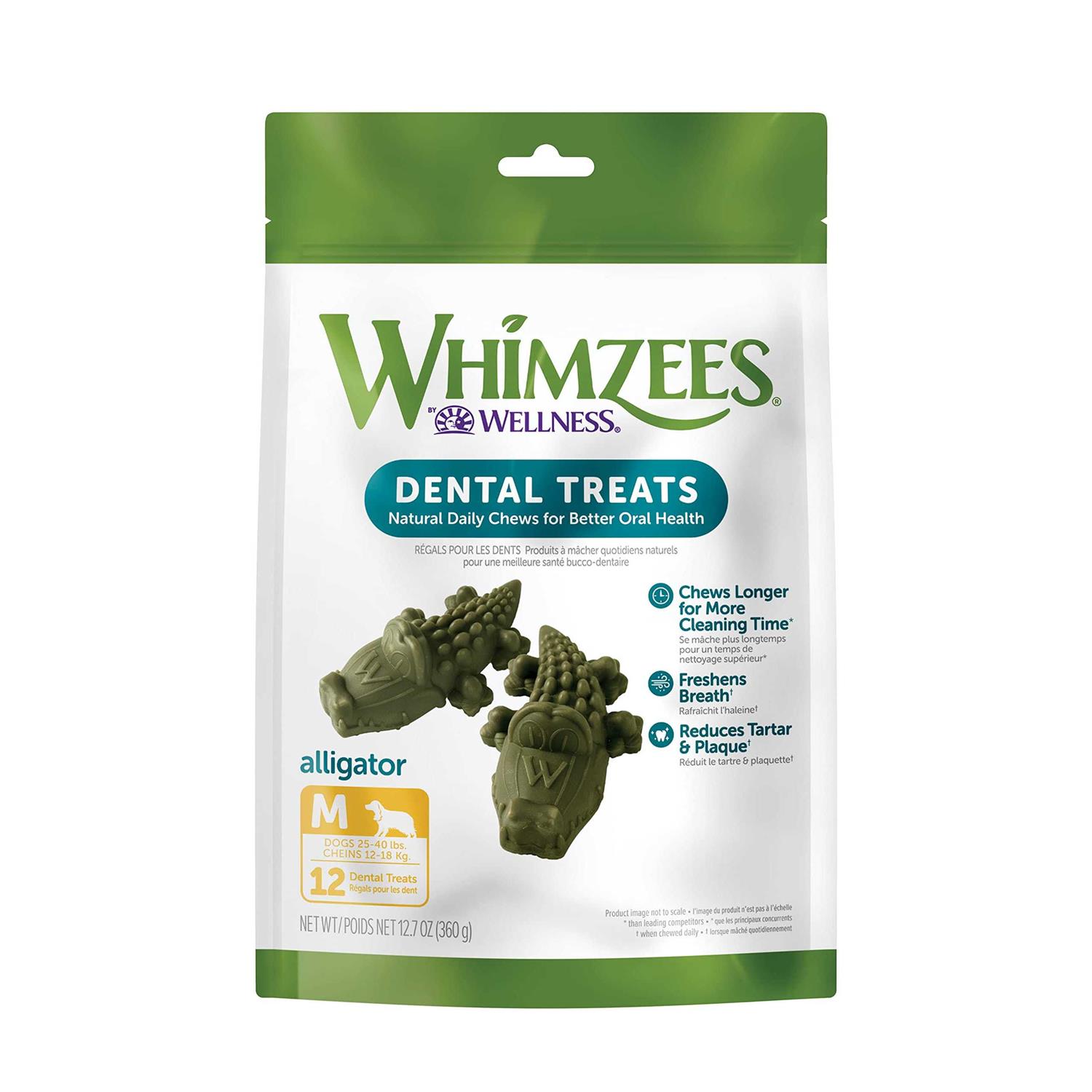 Whimzees Alligator Dental Dog Treats - Pet Supplies online store