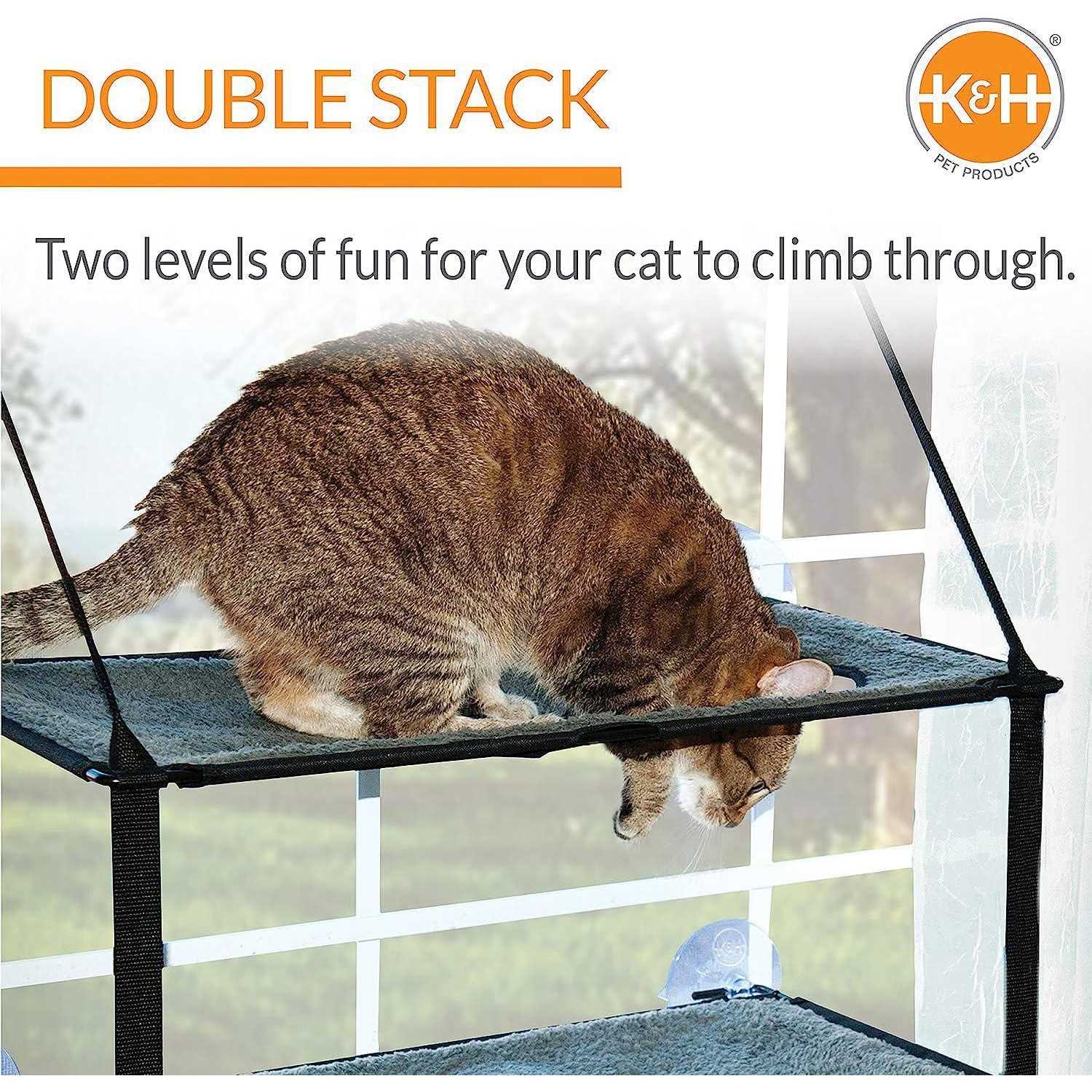 K&H Pet Products EZ Mount Window Double Stack Kitty Sill - Pet Supplies online store