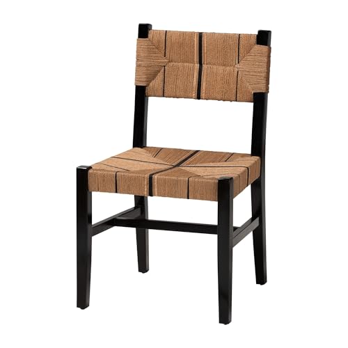 bali & pari Prita Paper Loom Chair, Dining Height, Brown/Natural Brown