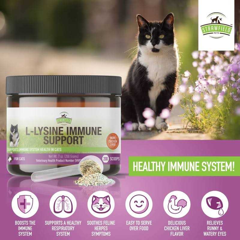 Strawfield Pets L-Lysine for Cats Supplement Powder Granules for Cat Cold - Pet Supplies online store