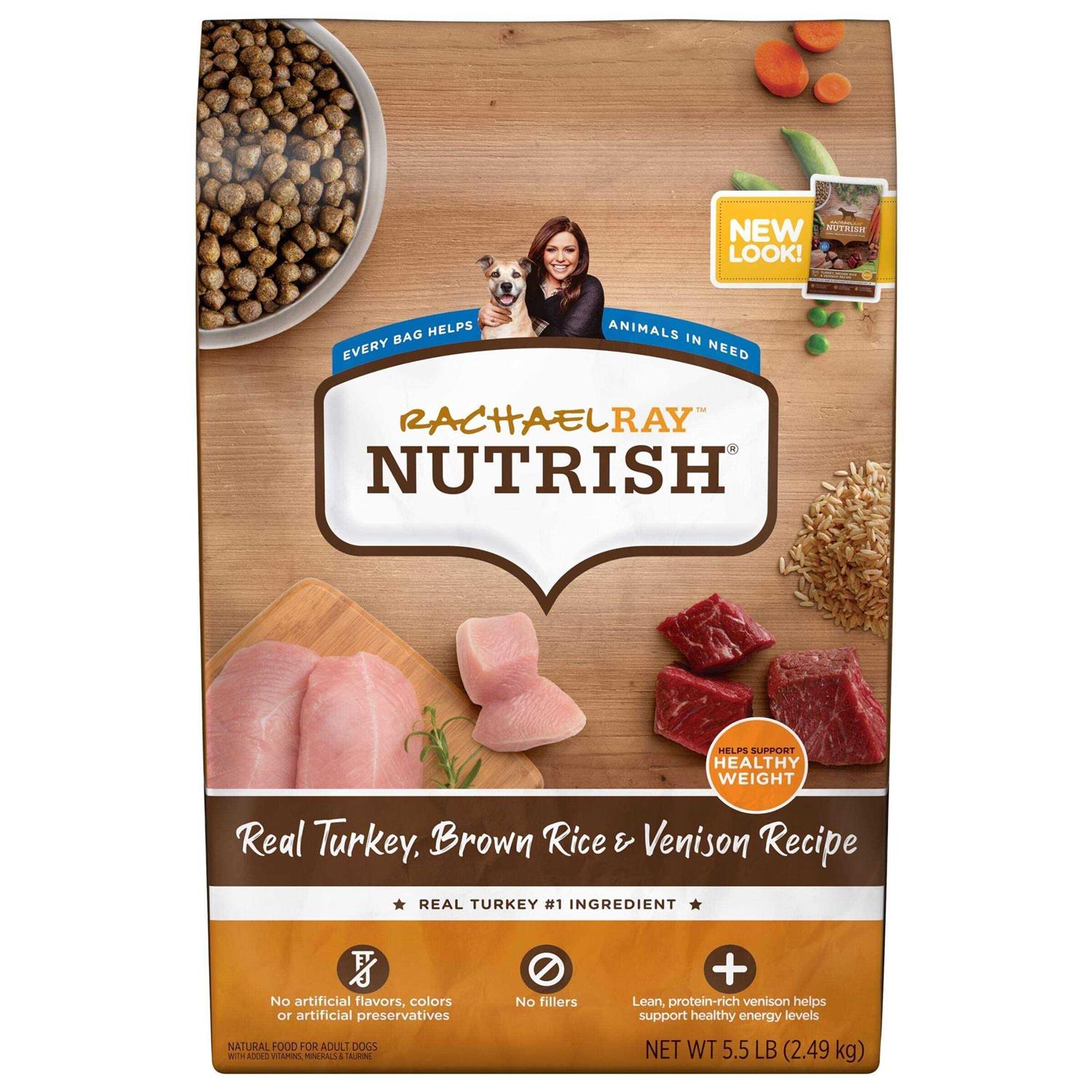 Rachael Ray Nutrish Real Turkey Brown Rice & Venison Recipe Dry Dog Food - Pet Supplies online store