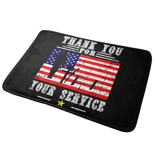 Veterans Day Thank You for Your Service Ultra Soft Area Rug for Living Room Indoor Decoration Non Slip Carpet Bedroom Mat Nursery Office Home Decor