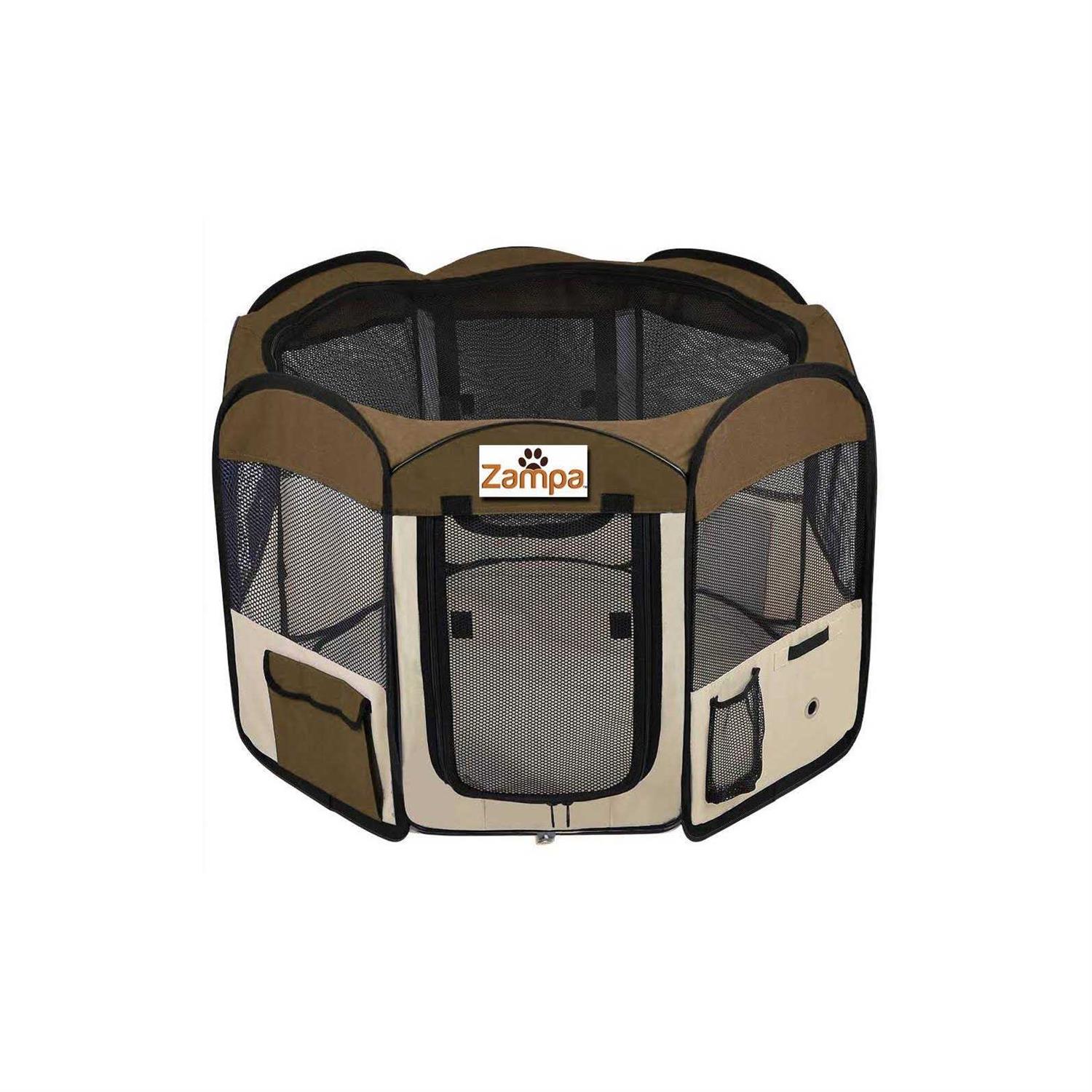 Zampa Portable Foldable Pet Playpen Exercise Pen Kennel - Pet Supplies online store