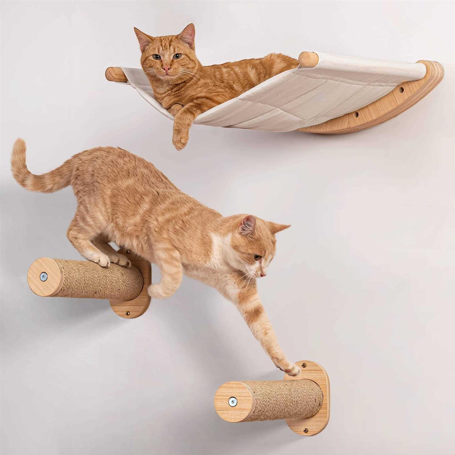 7 Ruby Road Cat Hammock Wall Mounted Cat Shelf with Two Steps - Pet Supplies online store