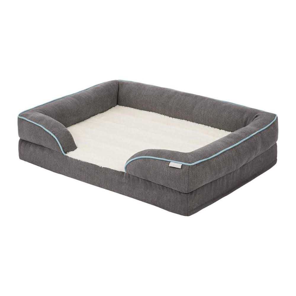 Frisco Plush Orthopedic Front Bolster Cat Dog Bed w/Removable COVER - Pet Supplies online store