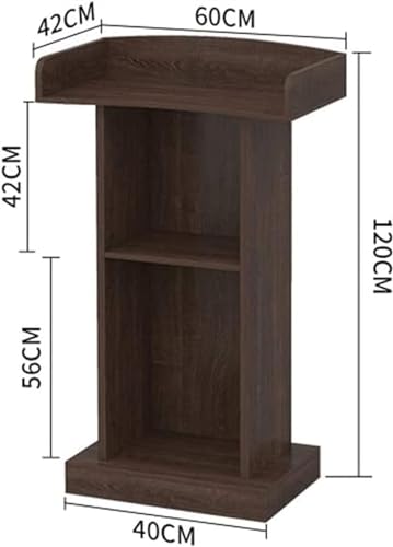 Lectern Podium Stand, Wood Lectern Stand-Up Wood Lectern Presentation Lectern Stand, School Teacher Lectern, Reception Desk, Standing Desk (A 60x42x120cm)