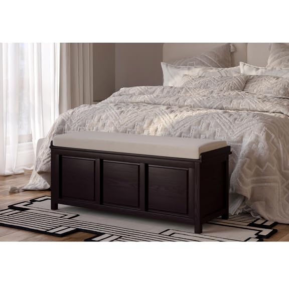 John Louis Home Solid Wood Open Top Storage Bench (Red Mahogany)