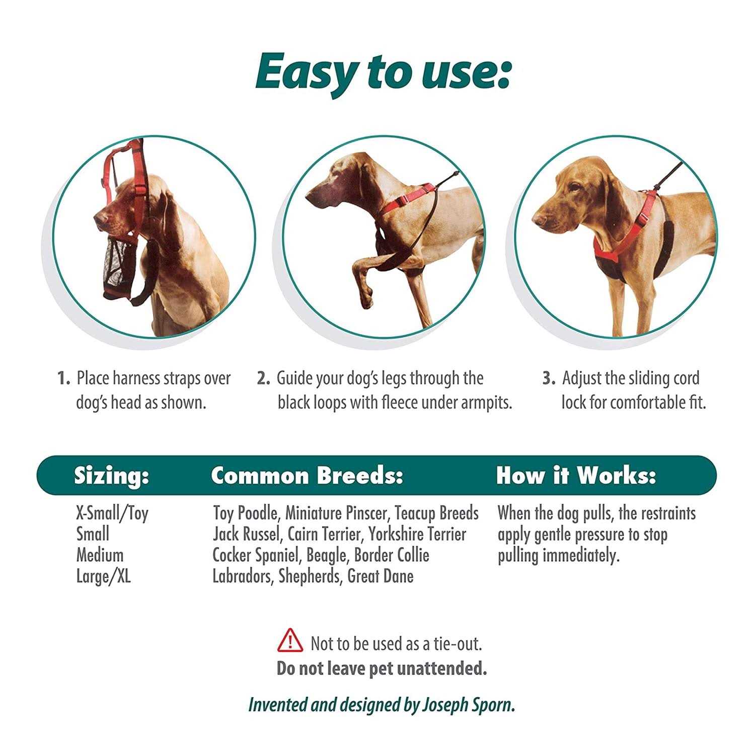 Sporn Nylon Mesh Non-Pulling Dog Harness - Pet Supplies online store