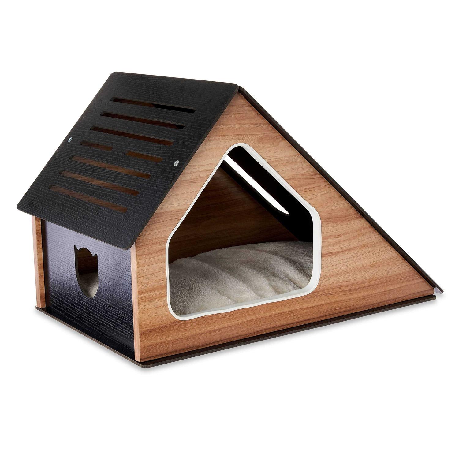 Vibrant Life Modern Cat Condo with Sisal Scratching Pad & Washable Mat - Pet Supplies online store