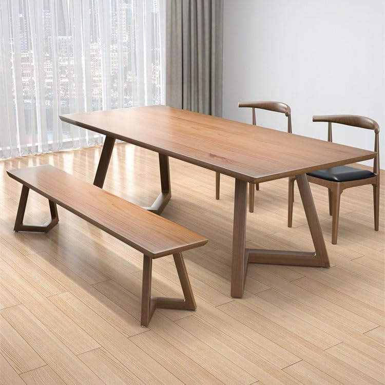 Deask Solid Wood Living Room Large Desk Office Desk Home Study Double Study Table Company Office Long Table Workbench Desk Ergo Desk(160 * 70 * 75cm)