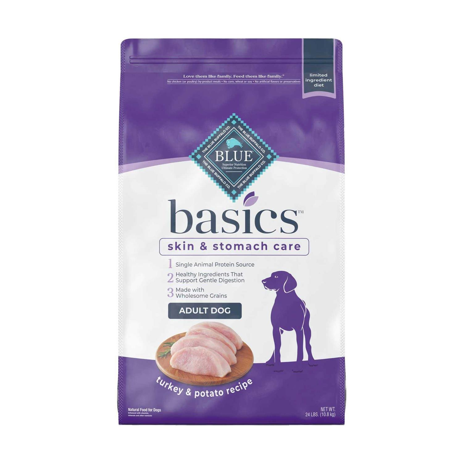 Blue Buffalo Basics Adult Turkey Potato Dry Dog Food - Pet Supplies online store