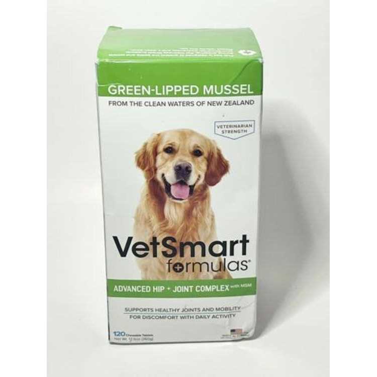 VetSmart Formulas Advanced Hip + Joint Complex with MSM and Green-Lipped Mussel for Dogs - Pet Supplies online store