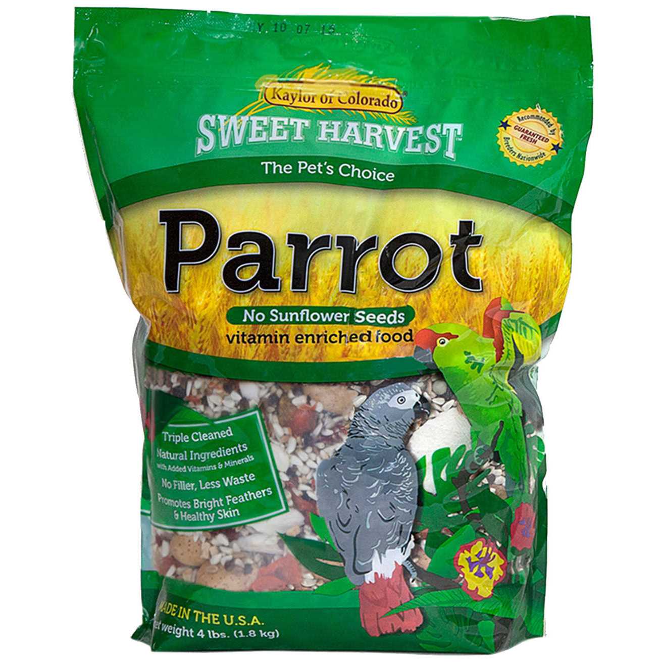 Sweet Harvest Parrot Food No Sunflower Seeds - Pet Supplies online store