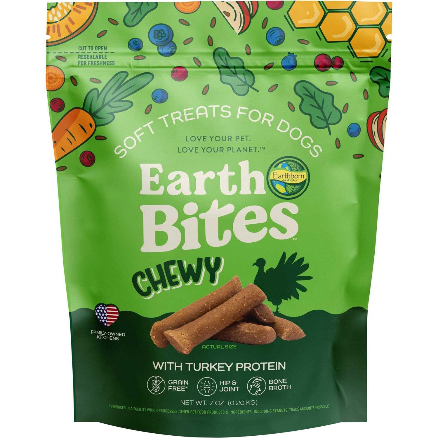 Earthborn Holistic EarthBites Chewy Soft Dog Treats 7 oz - Pet Supplies online store