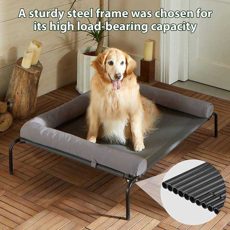 RRPETHOME Large Elevated Cooling Dog Bed,Raised Dog Cots Beds for Large Dogs,Outdoor Dog Bed for Large Dogs,Chew Proof Portable Cooling Pet Cot - Pet Supplies online store