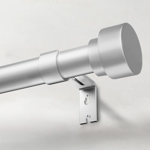 Heavy Duty Curtain Rods for Windows 28 to 48 Inch, 1 Inch Bronze Window Curtain Rod for Bedroom, Living Room, Outdoor, Adjustable Easy Install Curtain Rods, Modern Elegant(A1,Bronze,30