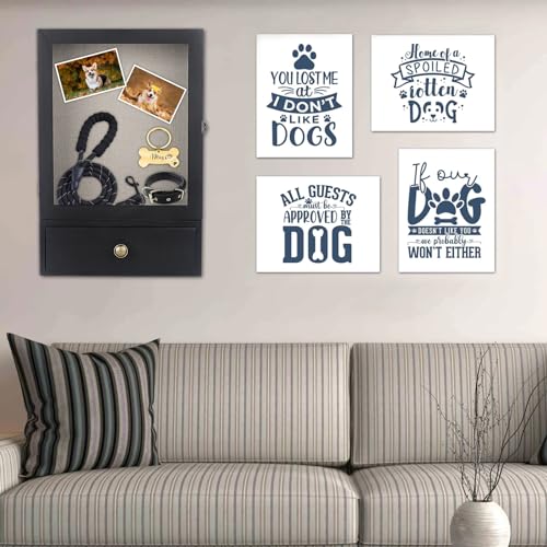 Shadow Box Frame, 3.2” Deep Shadow Box Display Case with Real Glass and Drawer, Rustic Wood Memory Box for Pictures, Flowers, Memorial, Medals, Wedding Bouquet for Wall or Tabletop, Black