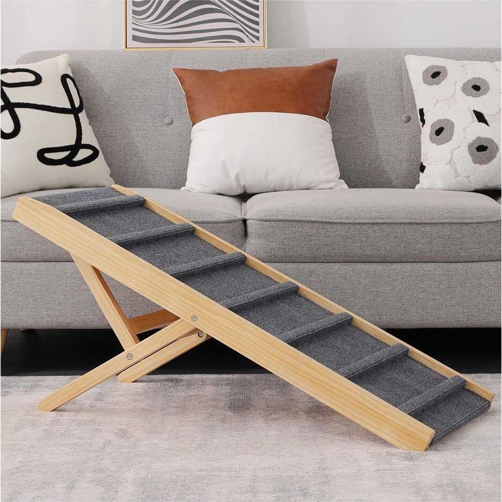 Smilebaby Large Dog Pet Ramp Stairs for Bed Car Truck Couch SUV,Dog Pet Ramp for Small Large Dogs Pets to Get on High Bed Truck Couch Sofa - Pet Supplies online store