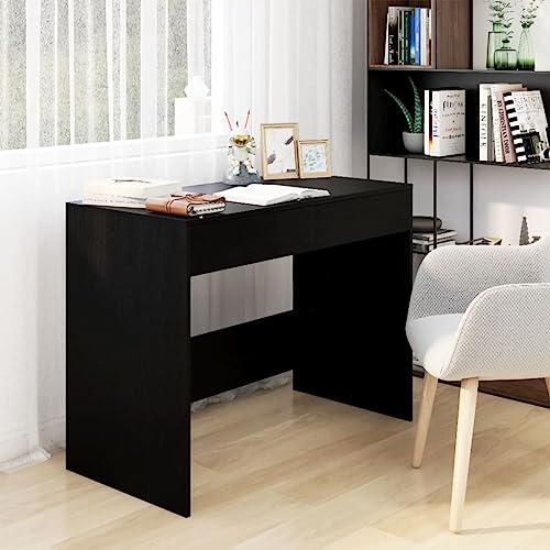 Desk, Computer Desk Small Desk Corner Desk Makeup Vanity Desk Suitable for Bedroom Business Premises Study Room Living Room Smoked Oak 39.8