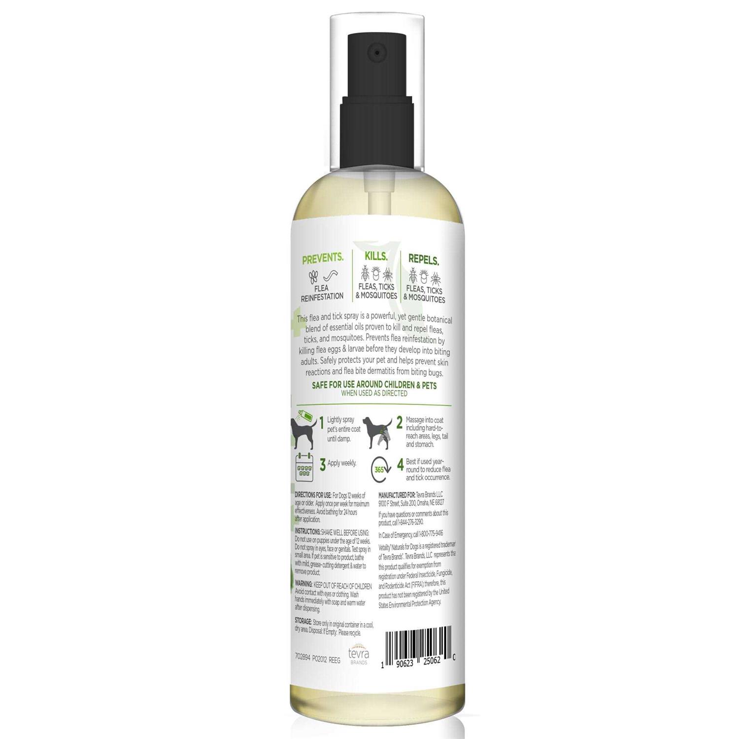 Vetality Naturals Flea & Tick Spray for Dogs - Pet Supplies online store