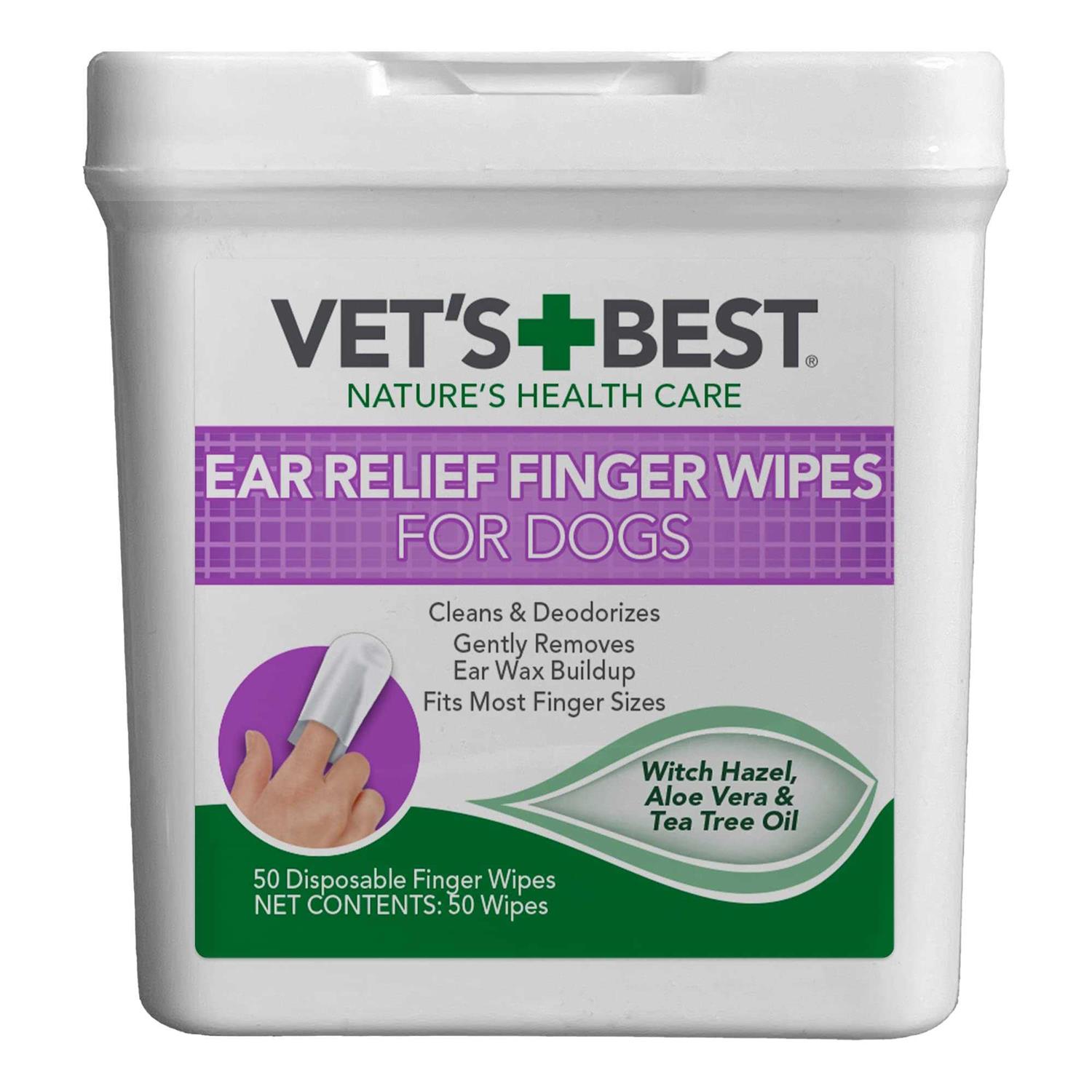 Vets Best Ear Finger Pads 50 Pads for Dogs - Pet Supplies online store