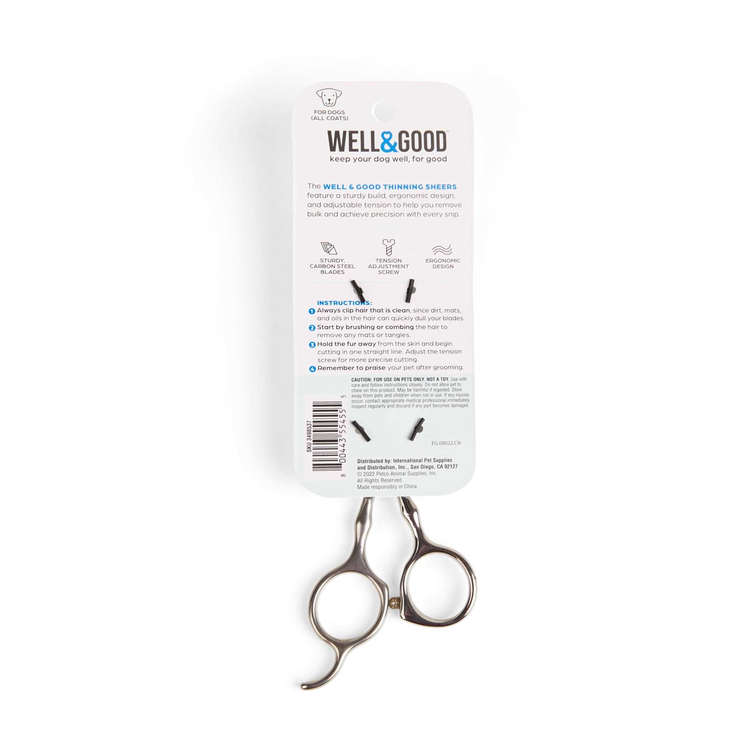 Well & Good Thinning Shears - Pet Supplies online store