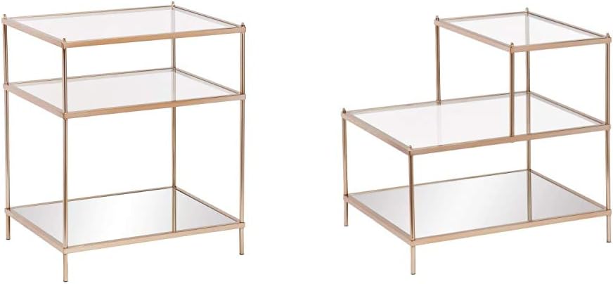 SEI Furniture Knox Mirrored Side Tables and Accent Tables, Set of 2