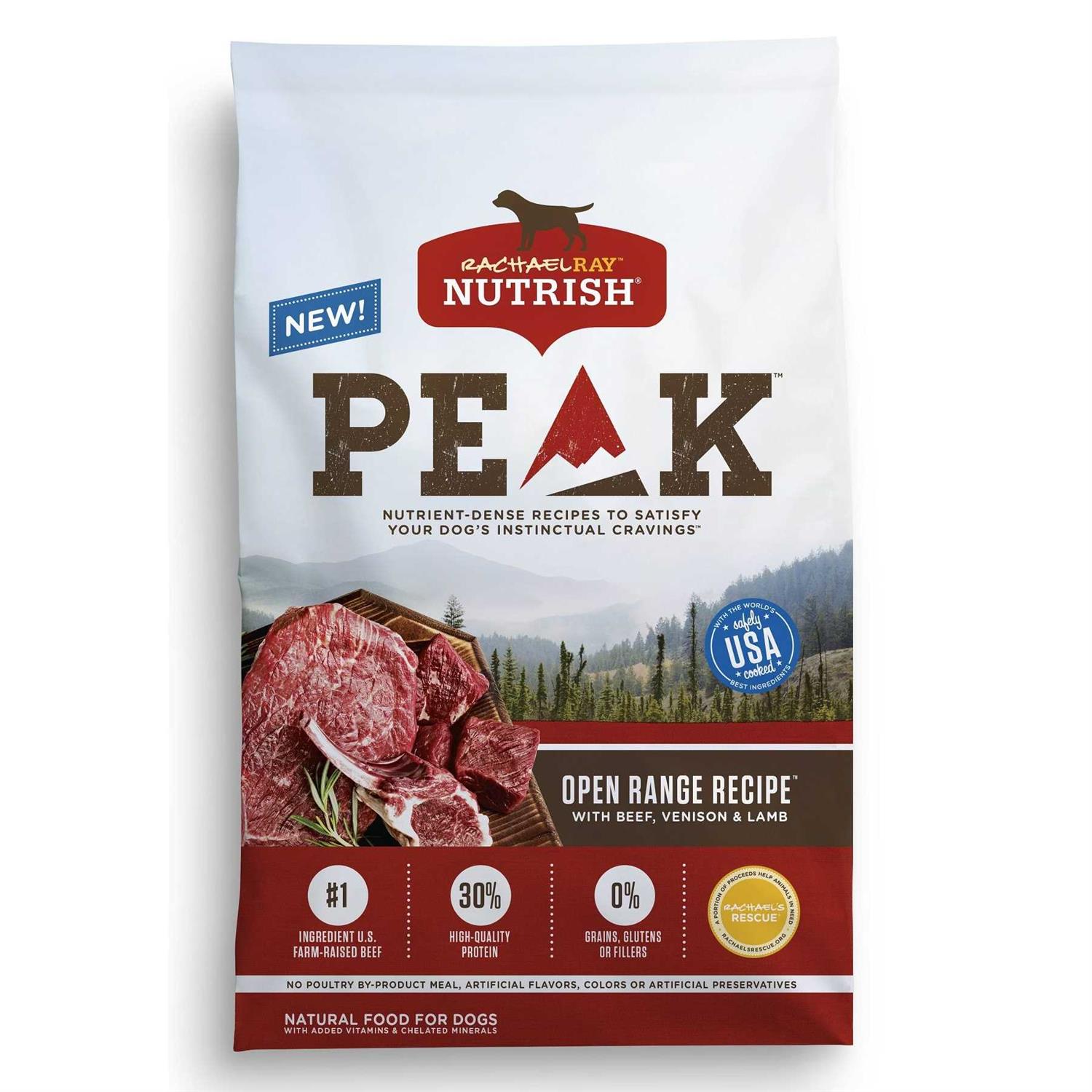Rachael Ray Nutrish Peak Natural Dry Dog Food Open Prairie Recipe with Beef - Pet Supplies online store