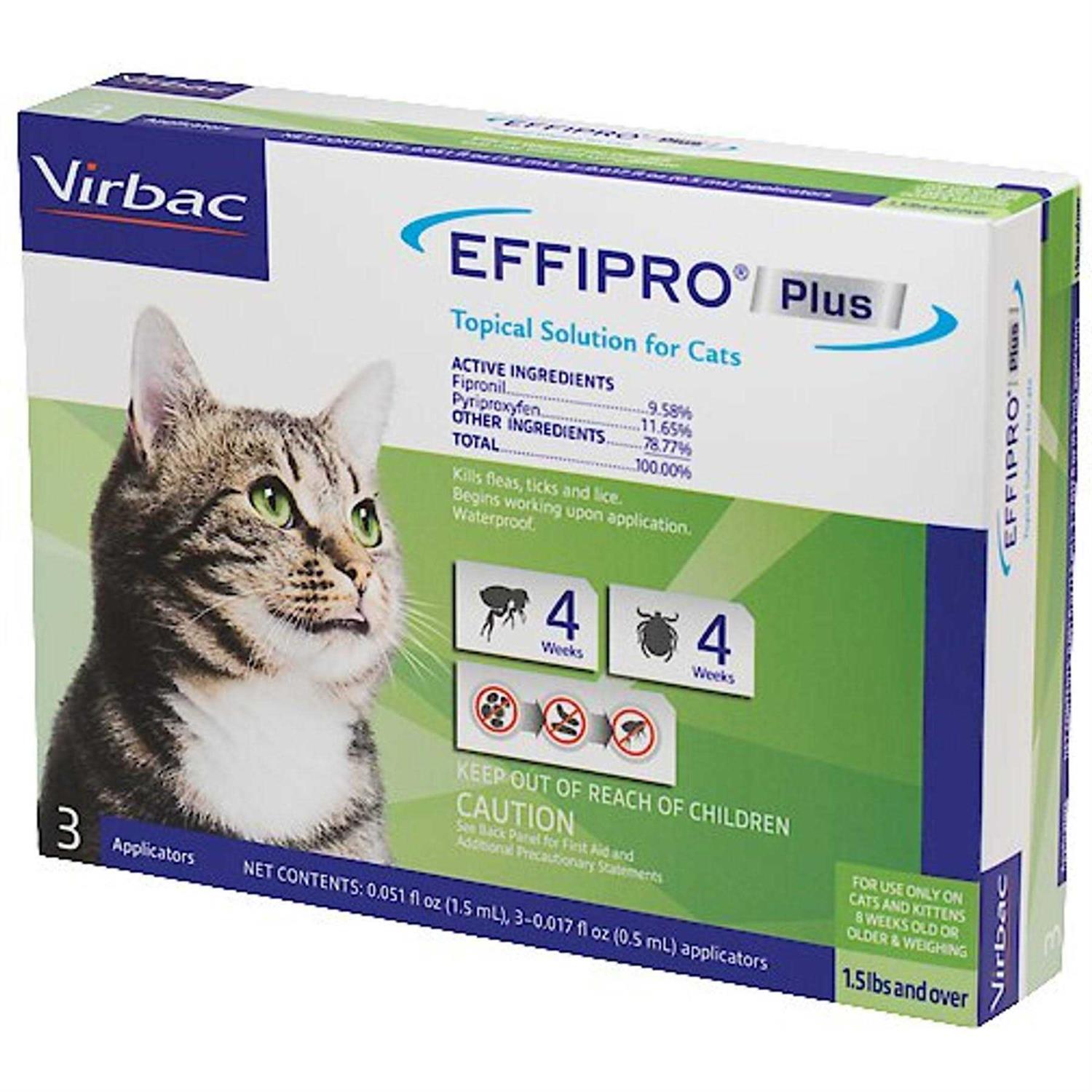 Virbac EFFIPRO Plus for Cats 3 Month Supply - Pet Supplies online store