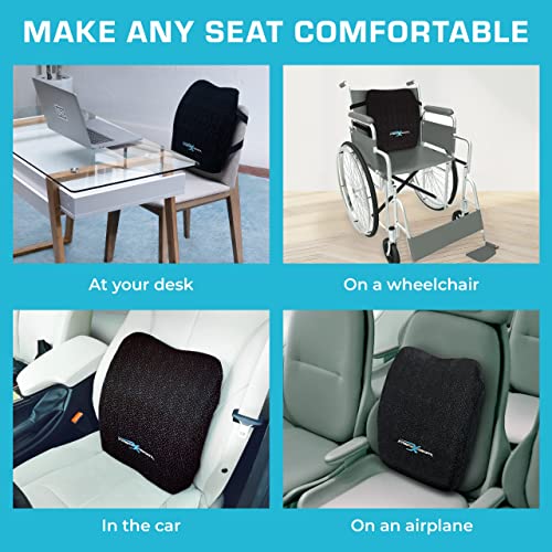 Xtreme Comforts Seat Cushion, Office Chair Cushions - Pack of 1 Padded Foam Cushion w/Handle for Desk, Wheelchair & Car Use - Back Support Pillow for Chair