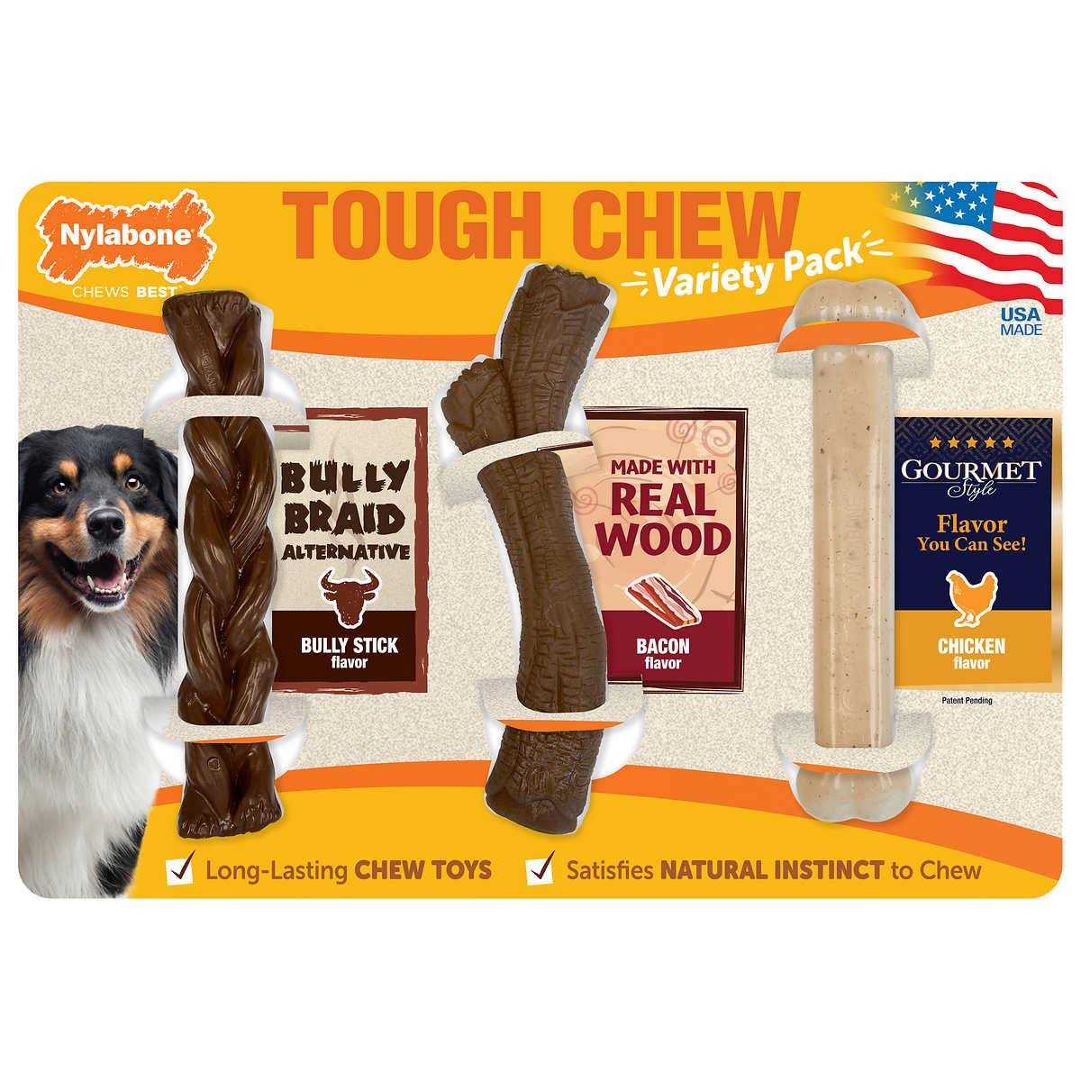 Nylabone Tough Dog Chew Variety Pack - Pet Supplies online store